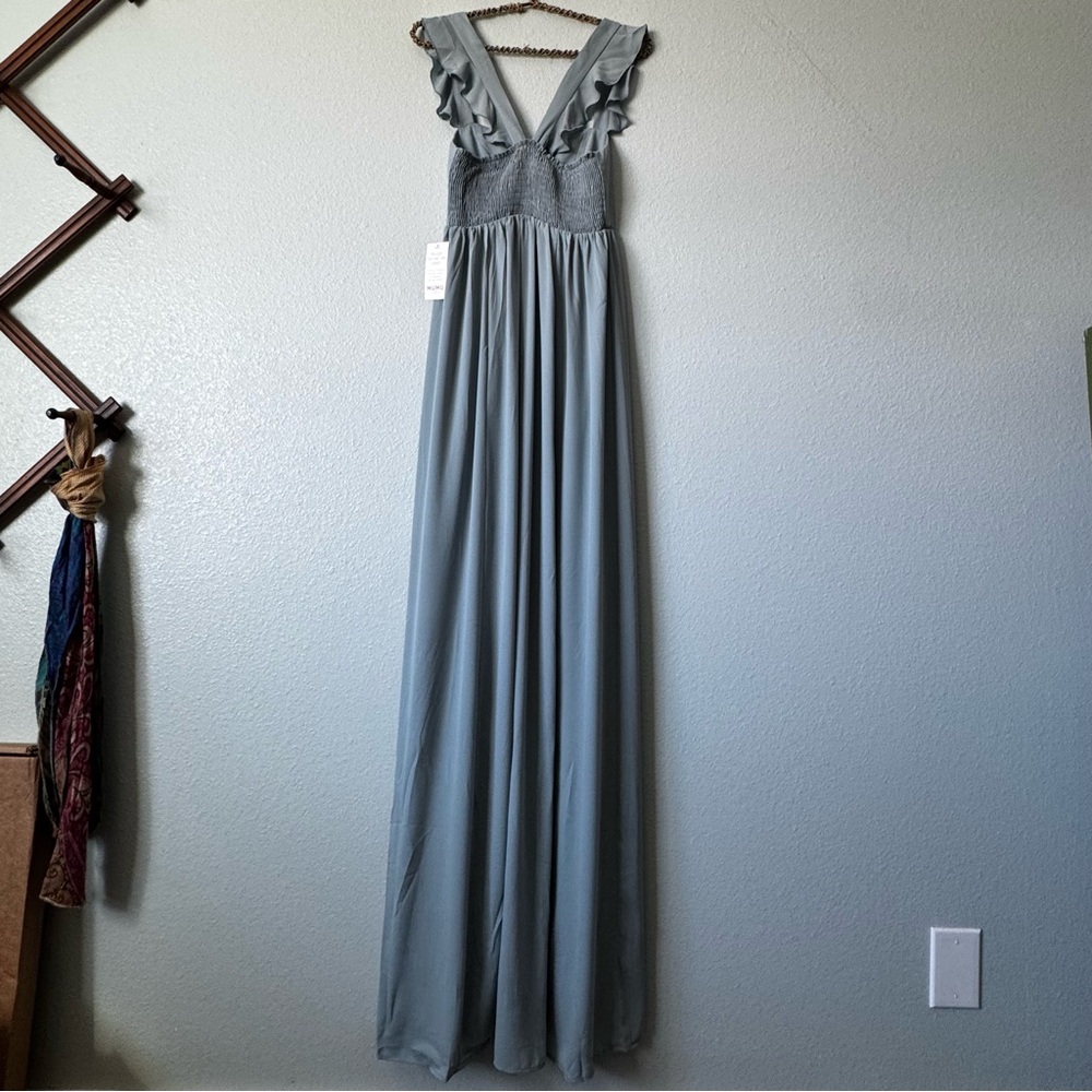 Show Me Your Mumu Small Silver Sage June Maxi, Prom, Bridesmaid, Maternity New - Picture 11 of 16